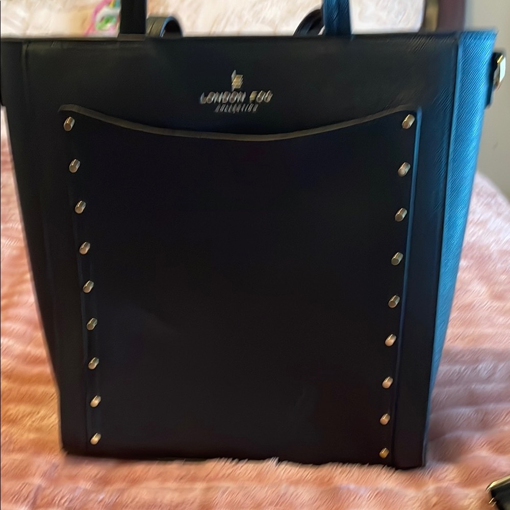 London Fog Black Tote Bag